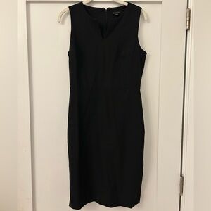 NWT Ann Taylor Black Sheath Midi Dress V-Neck Cocktail